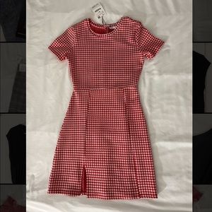 Red Gigham zara dress